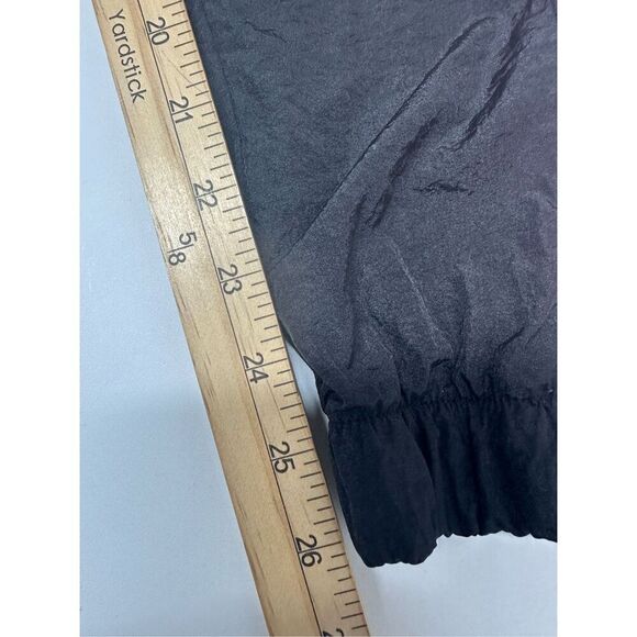 Forever 21 Pony Women's Windbreaker Pants Size L Black Orange Blue Y2K Notes - Picture 6 of 14